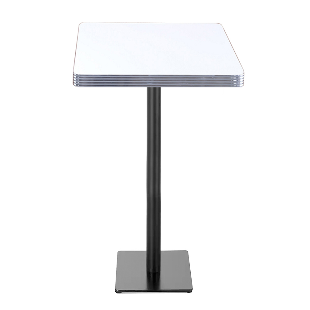 1950s american retro bar table M-8713,Wholesale 2 seater square iron table leg american retro kitchen bar table, square table top and black iron table base american 50s kitchen bar table