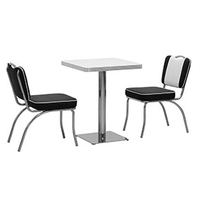 1950s retro diner chairs table set M-8183