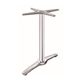 High quality chrome steel T shape american cafeteria retro table legs M8996, gloss chrome T shaped 1950's retro cafeteria table legs