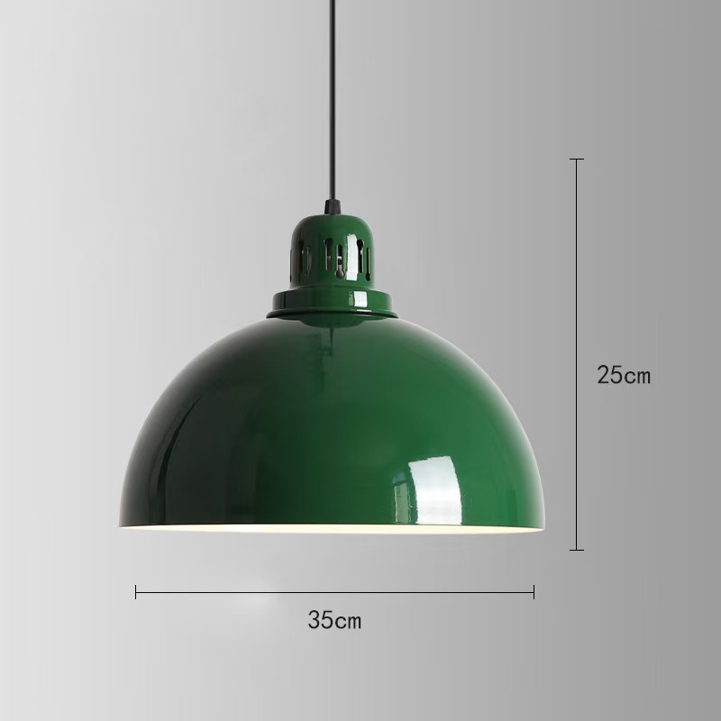 American retro diner round 1950s pendant lights, retro diner midcentury round iron red/green pendant lights ,American 1950s retro diner pendant lights M-8932