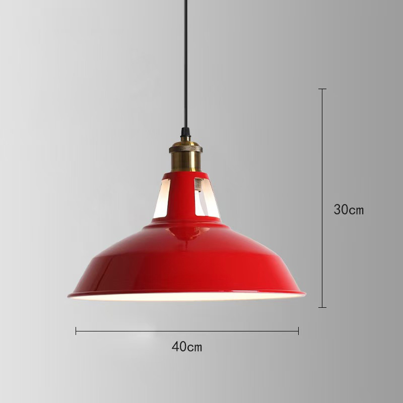 Red/green color iron with hole top with wire retro diner pendant lights
,American 1950s retro diner pendant lights M-8945