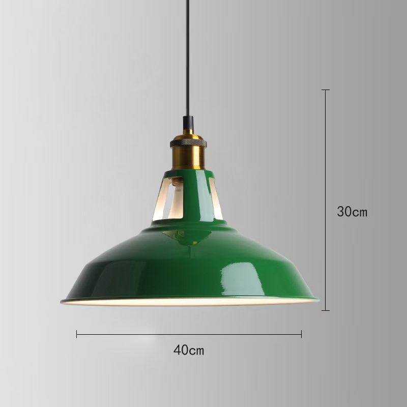 Red/green color iron with hole top with wire retro diner pendant lights
,American 1950s retro diner pendant lights M-8945