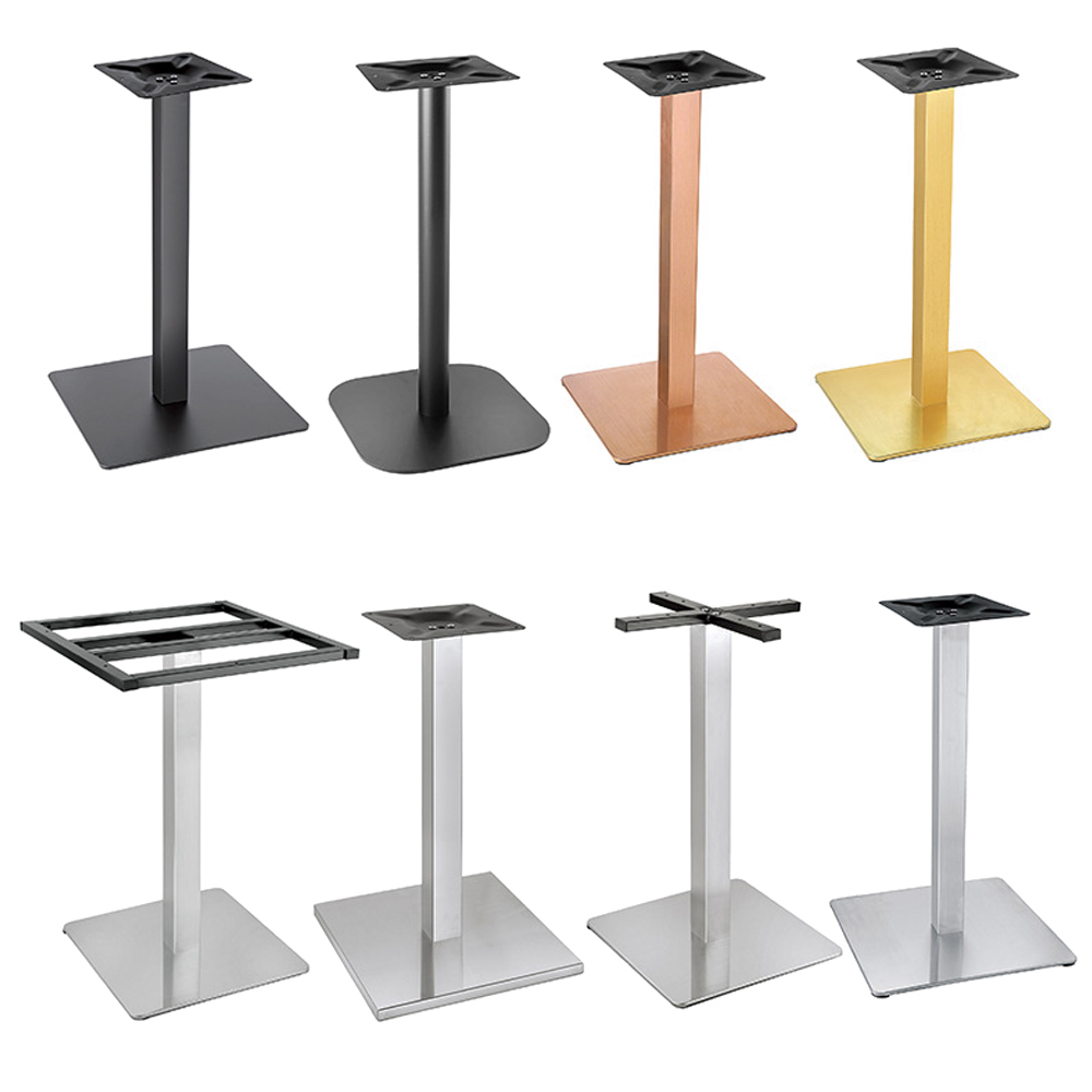 High quality square base 201 stainless steel with square pillar american diner table legs M-8991, 1950's diner square stainless steel base table legs,American 1950s retro formica diner table legs M-8991